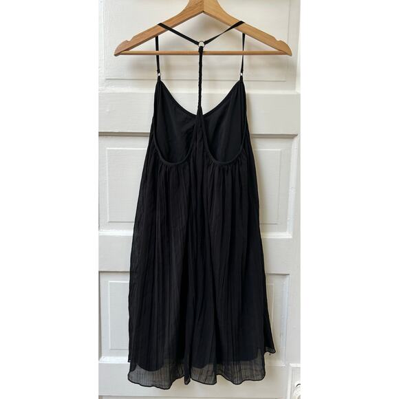 Abercrombie & Fitch Black Swing Dress Size Large Pleated Boho - Picture 7 of 9
